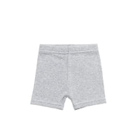 Organic Cotton Modal Elisa Bike Short - Light Grey Marle Childrens Short from Jamie Kay USA