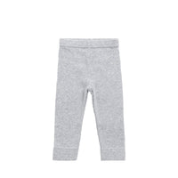 Organic Cotton Modal Everyday Legging - Light Grey Marle Childrens Legging from Jamie Kay USA