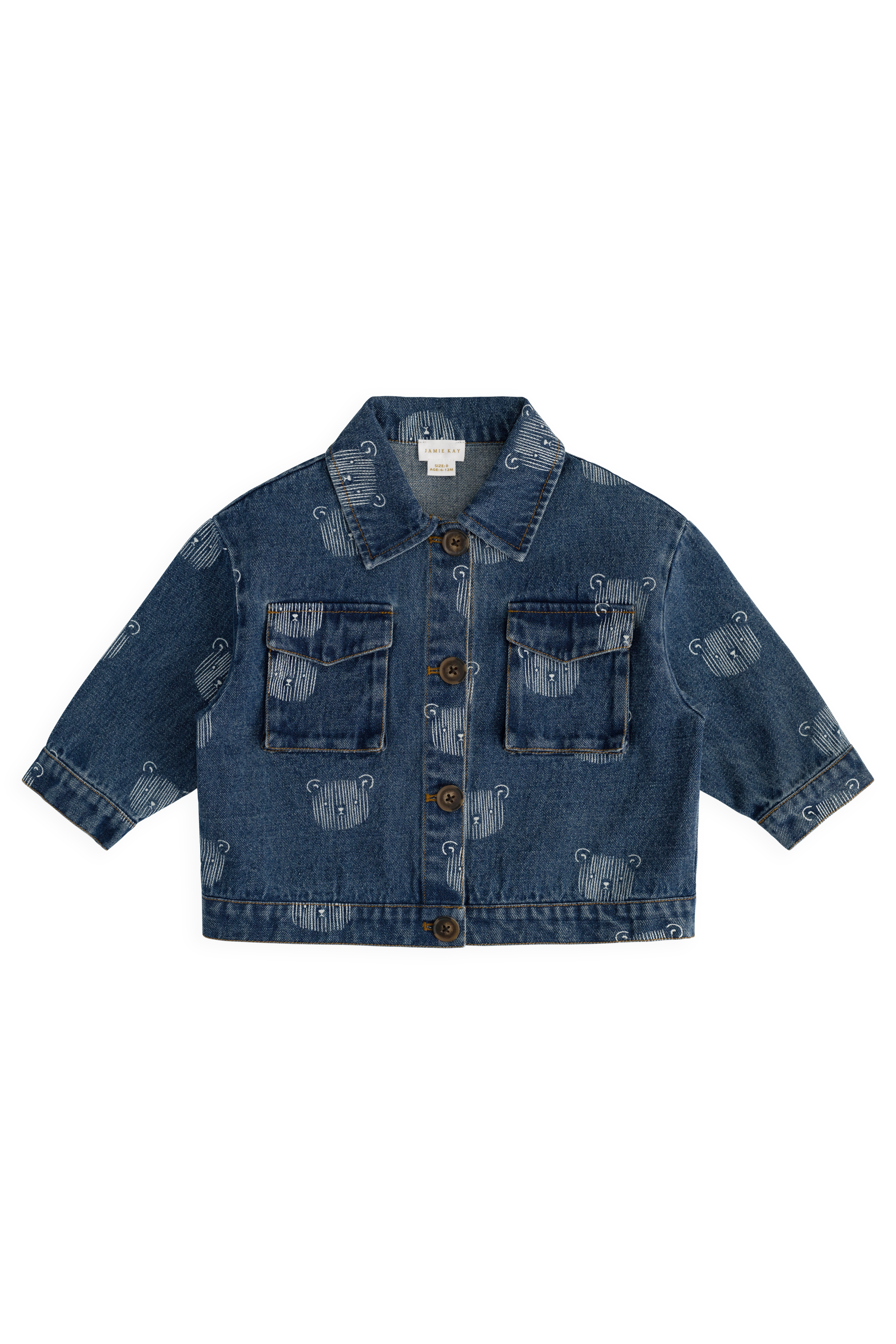 Nicolai Jacket - Teddy Face Denim – Jamie Kay USA
