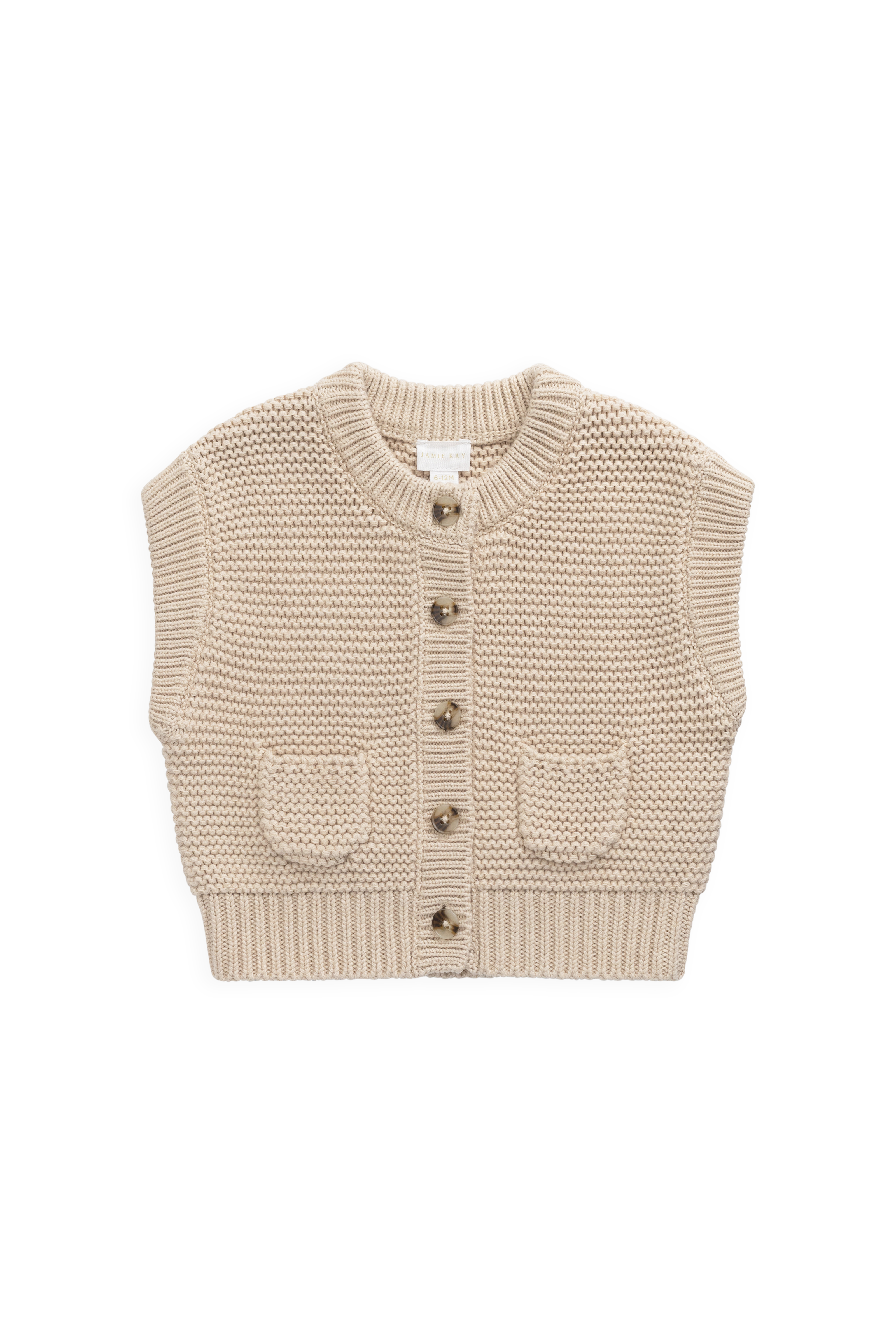 トップス kayle WOOOL KNIT VEST WAIST WARMER SET Rome Knit Vest - Oat Marle – Jamie Kay USA