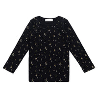 Organic Cotton Modal Marina Long Sleeve Top - Dina Ebony Childrens from Jamie Kay USA