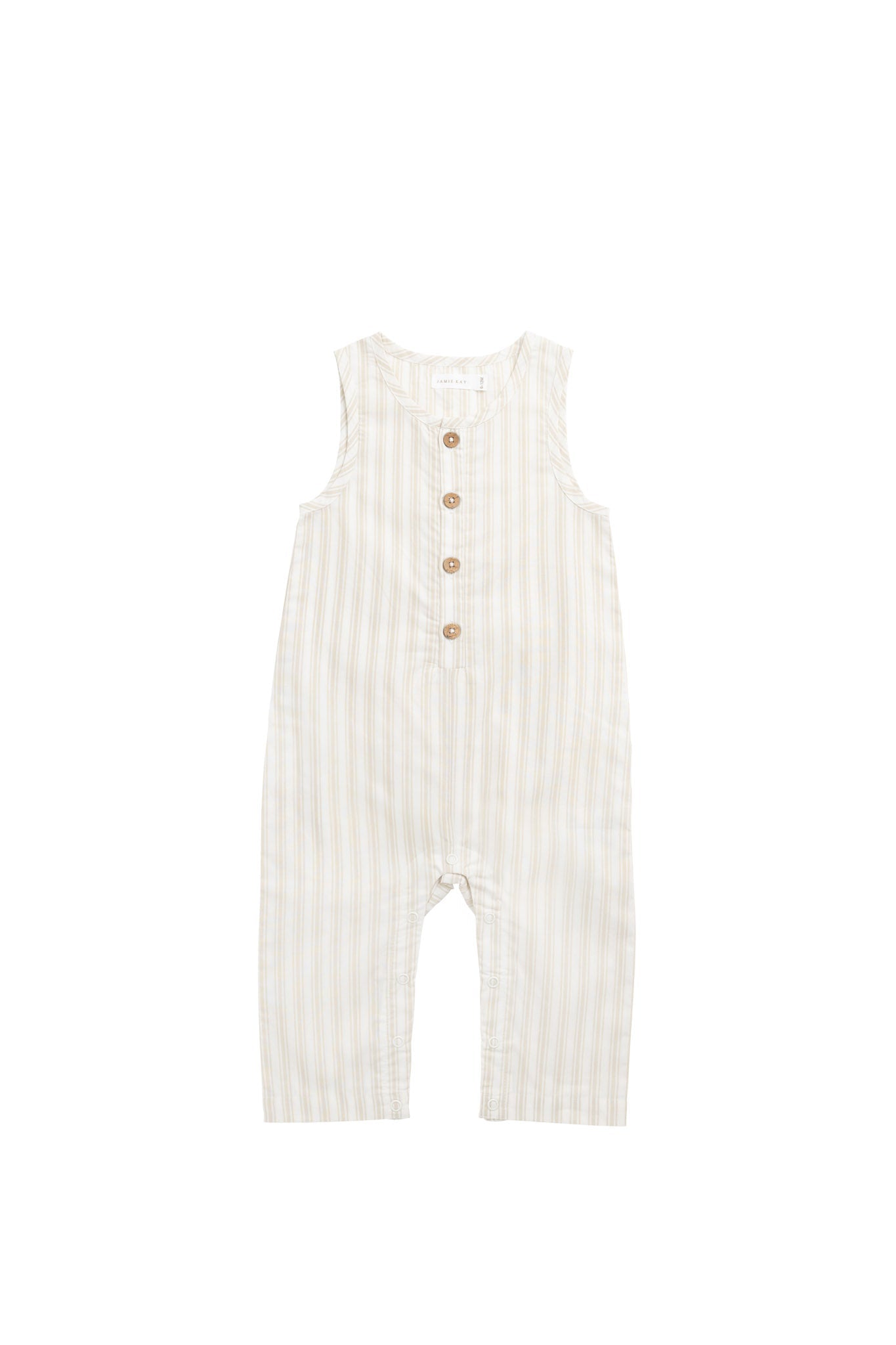 Organic Cotton Milo Jumpsuit - Variegated Stripe Foam – Jamie Kay USA
