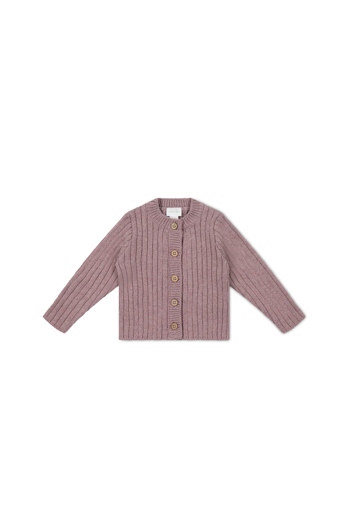 Jamie shops Kay Dotty Knit Cardigan in Rose Marle 4Y