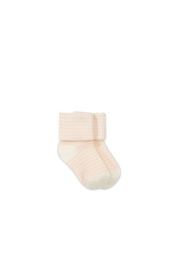 Eli Sock - Jean Stripe Childrens Sock from Jamie Kay USA