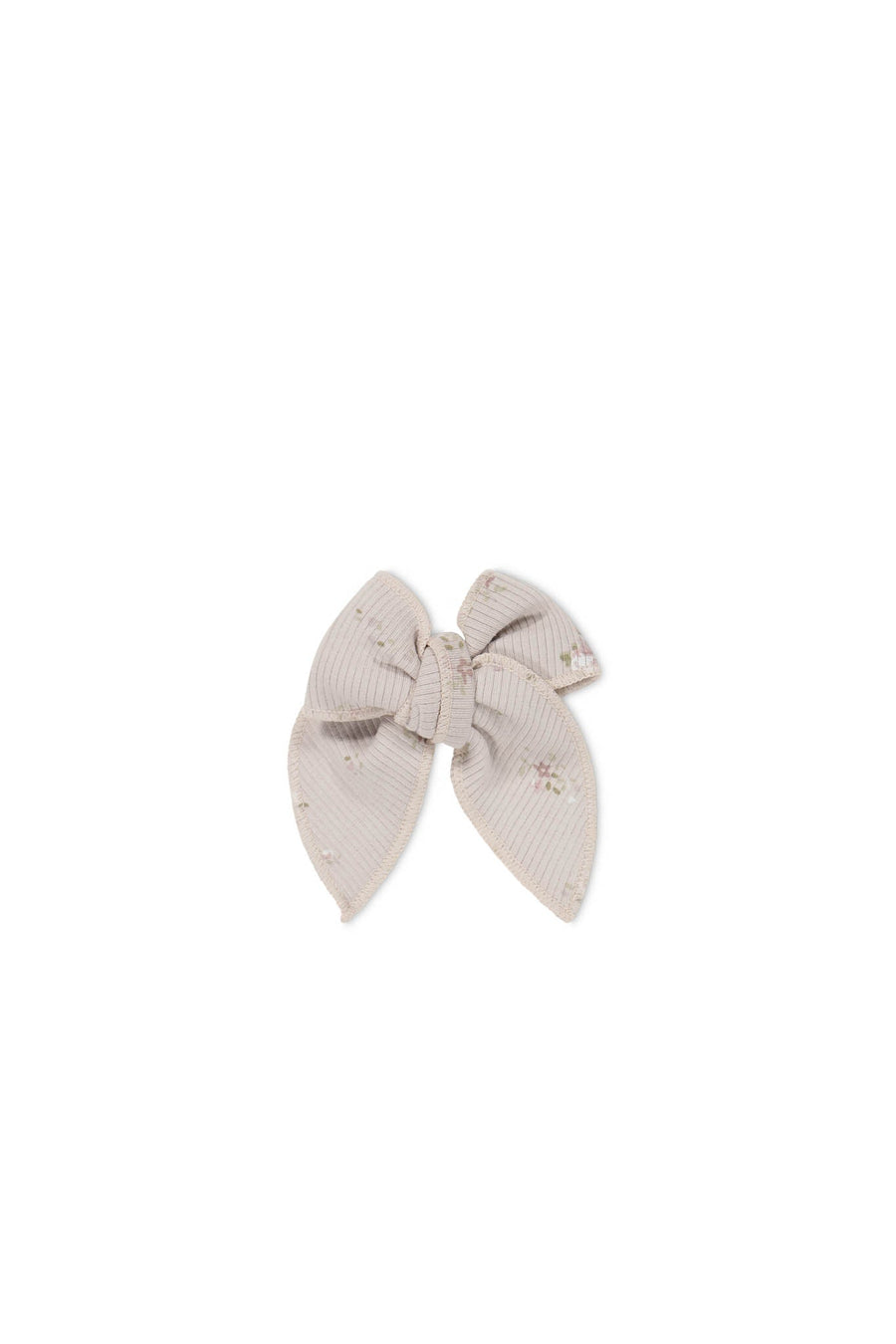 Organic Cotton Fine Rib Noelle Bow - Petite Fleur Violet Childrens Bow from Jamie Kay USA