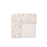 Organic Cotton Cot Sheet - Fairy Willow Childrens Cot Sheet from Jamie Kay USA