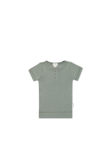 Organic Cotton Modal Henley Tee - Milford Sound Childrens Top from Jamie Kay USA