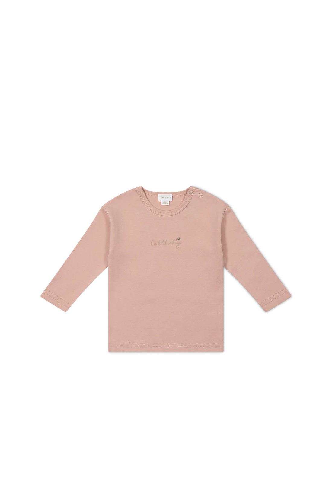 Pima Cotton Arnold Long Sleeve Top - Dusky Rose Little Bug Childrens Top from Jamie Kay USA