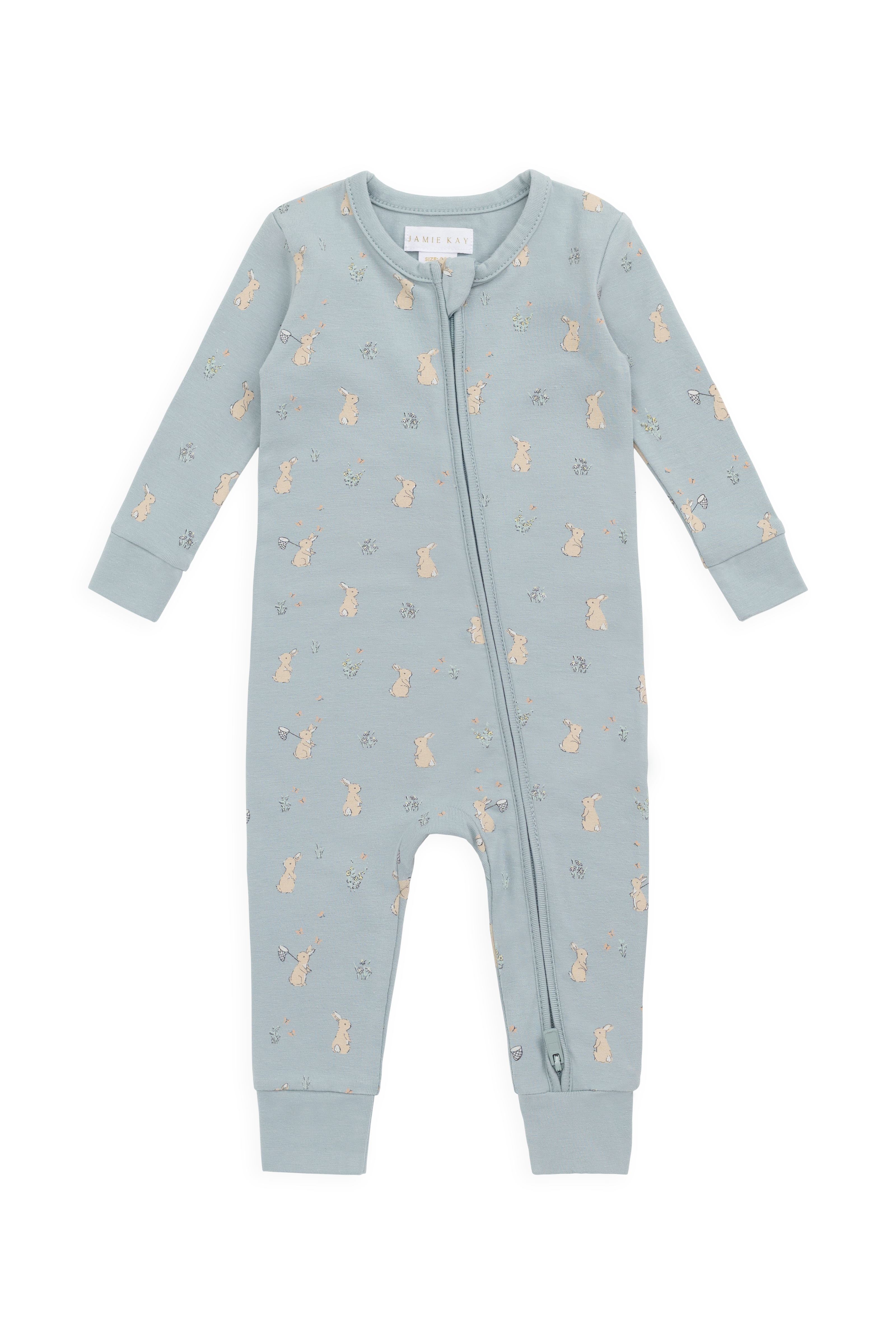 Organic Cotton Jude Onepiece-Lapin Jardin Blue – Jamie Kay USA