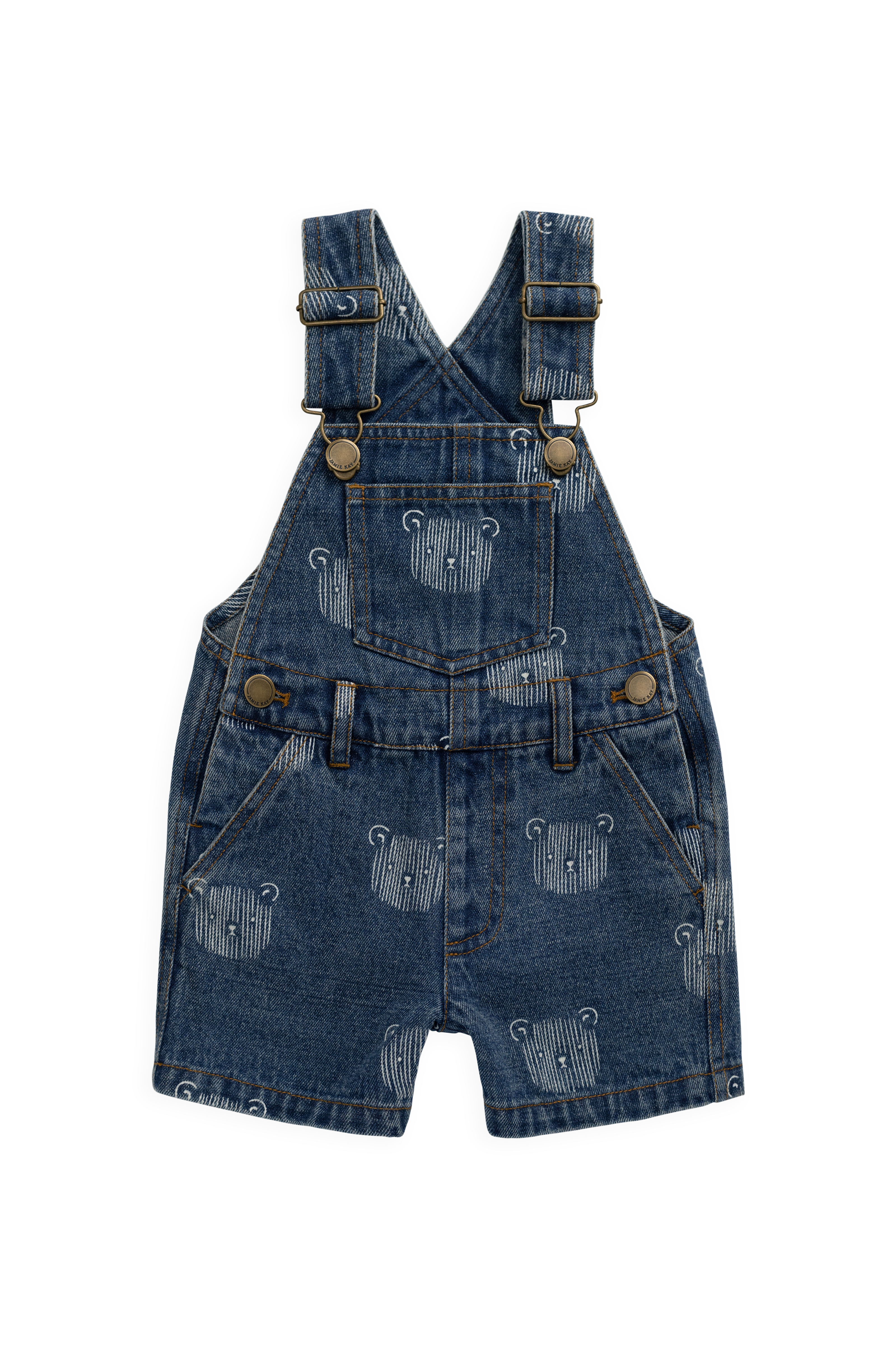 Fenix Short Overall - Teddy Face Denim – Jamie Kay USA