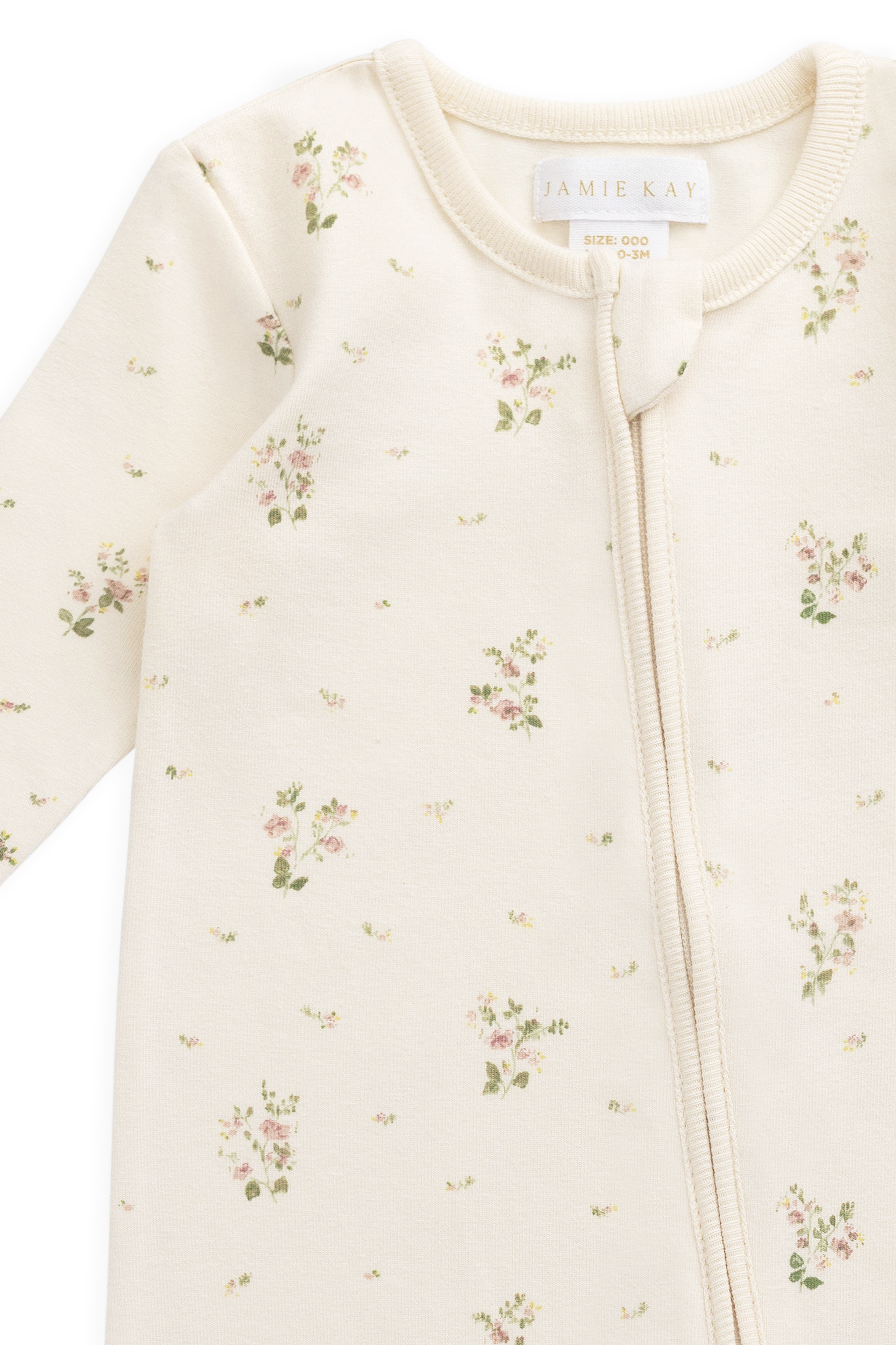 Organic Cotton Jude Onepiece - Josepha Egret Small – Jamie Kay USA