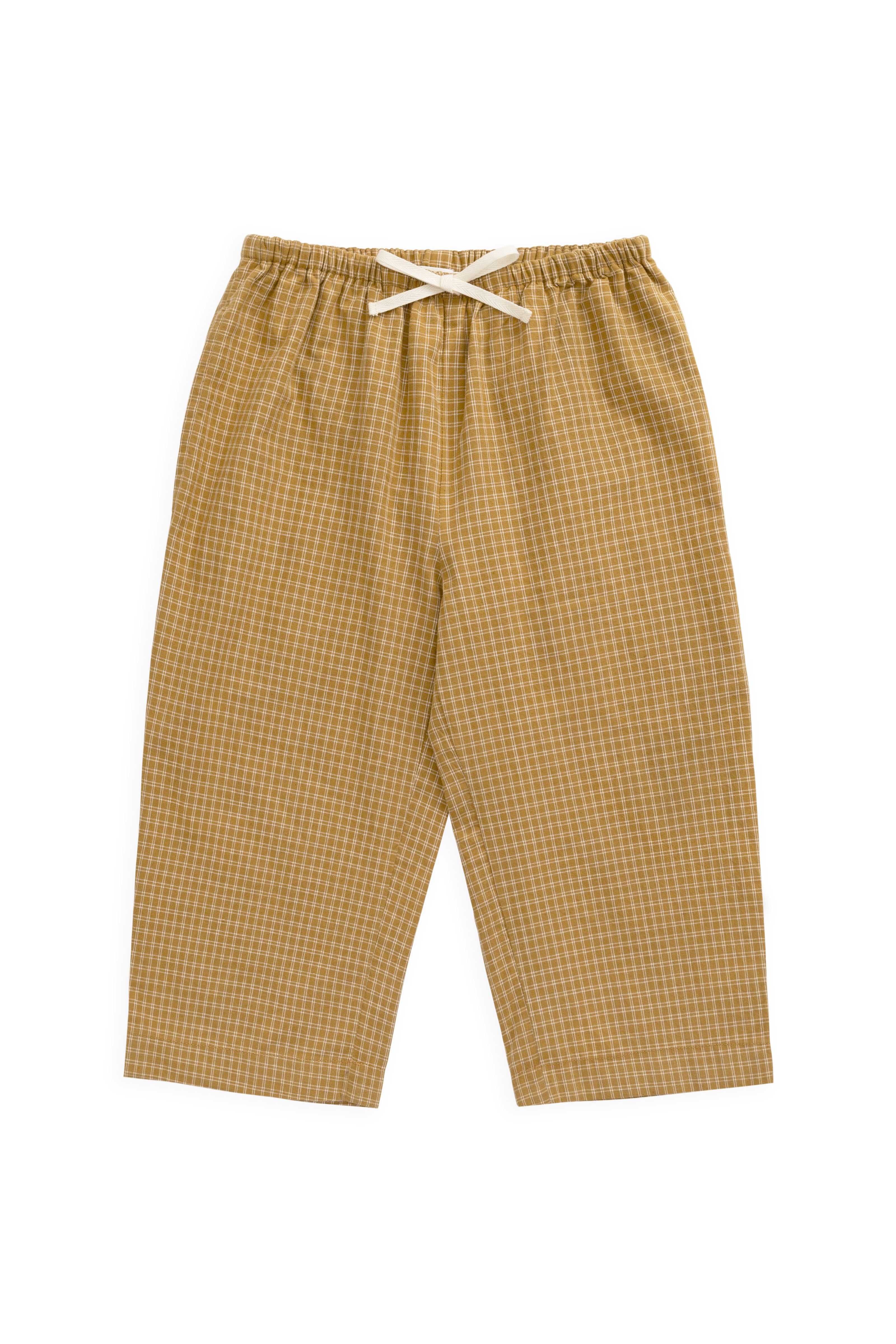 Organic Cotton Kenji Pant - Windowpane Check Buckwheat – Jamie Kay USA