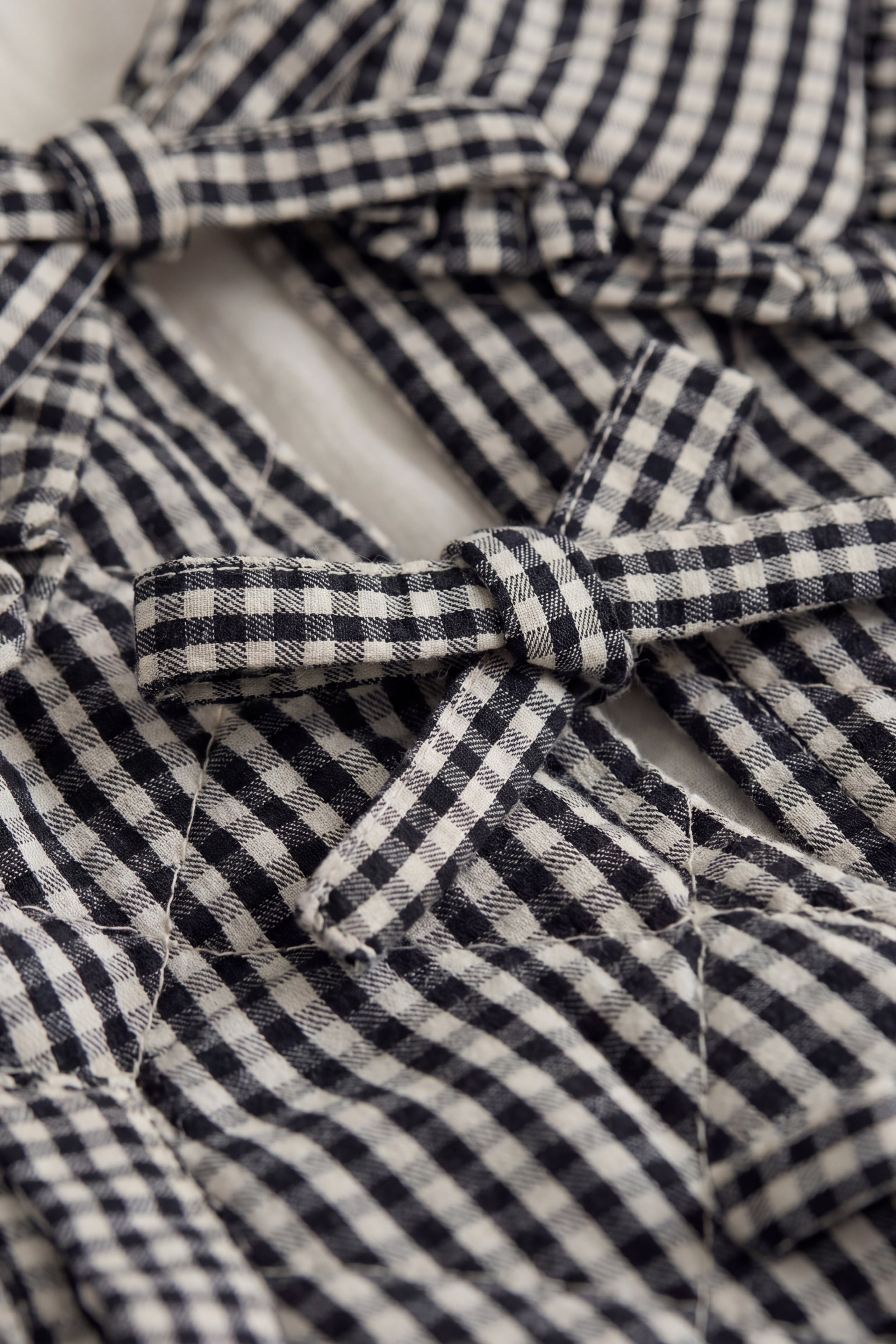 Mariette Cotton Jacket - Petite Gingham Graphite – Jamie Kay USA