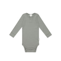Organic Cotton Modal Long Sleeve Bodysuit - Milford Sound Childrens Bodysuit from Jamie Kay USA
