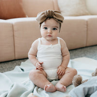 Organic Cotton Modal Singlet Bodysuit - Milk Childrens Singlet Bodysuit from Jamie Kay USA