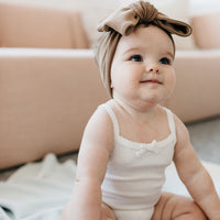 Organic Cotton Modal Singlet Bodysuit - Milk Childrens Singlet Bodysuit from Jamie Kay USA