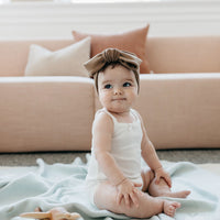 Organic Cotton Modal Singlet Bodysuit - Milk Childrens Singlet Bodysuit from Jamie Kay USA