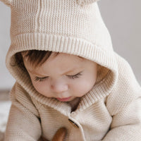 Sebastian Knitted Cardigan/Jacket - Oatmeal Marle Childrens Cardigan from Jamie Kay USA