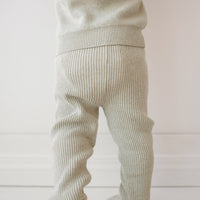 Frankie Knitted Legging - Honeydew Marle Childrens Legging from Jamie Kay USA