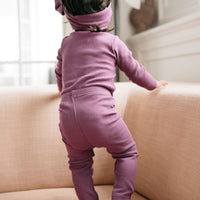 Organic Cotton Modal Everyday Legging - Grape Childrens Legging from Jamie Kay USA