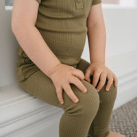 Organic Cotton Modal Everyday Legging - Herb Childrens Legging from Jamie Kay USA