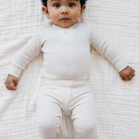 Organic Cotton Modal Long Sleeve Bodysuit - Beech Childrens Bodysuit from Jamie Kay USA