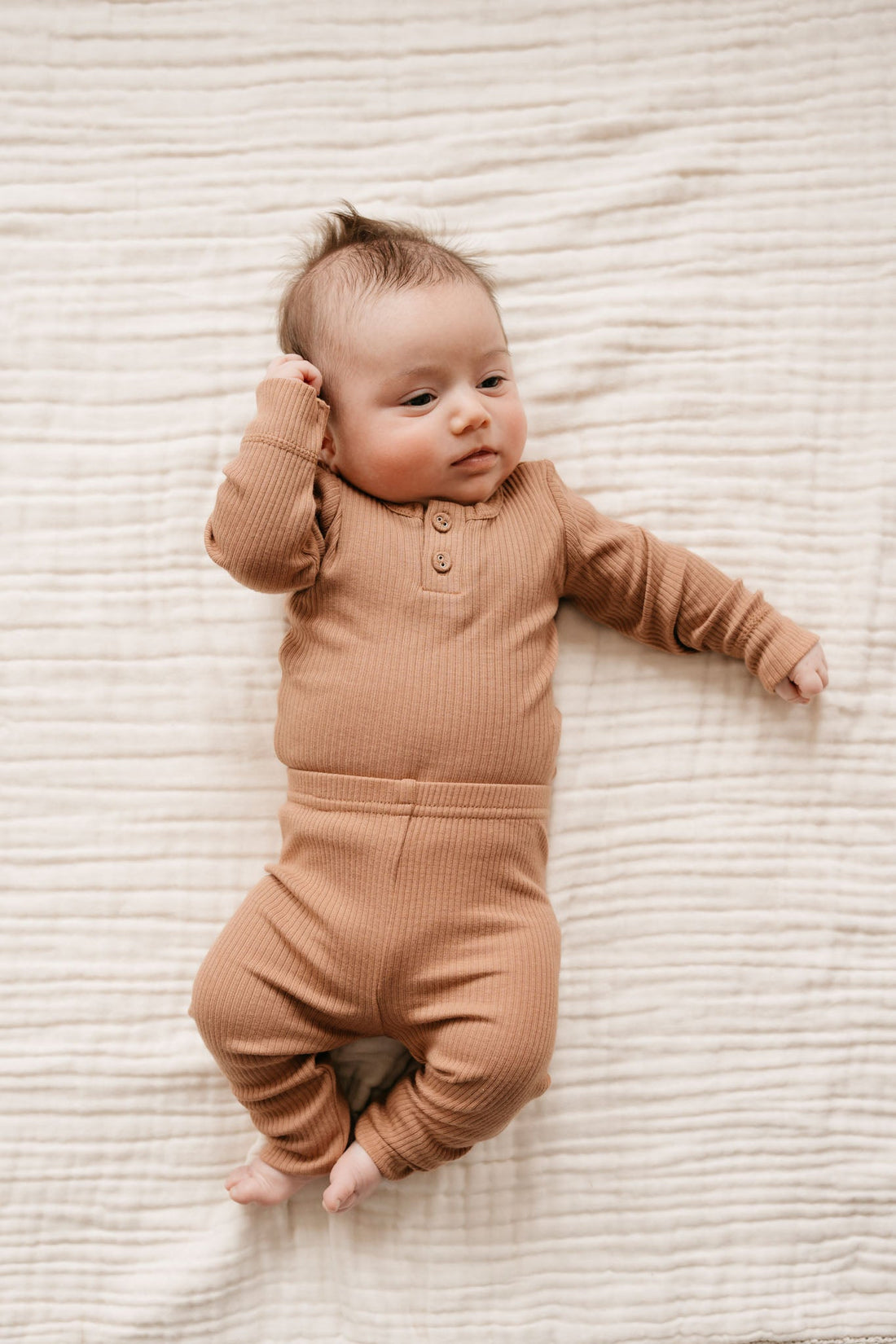 Organic Cotton Modal Long Sleeve Bodysuit - Desert Childrens Bodysuit from Jamie Kay USA