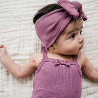 Organic Cotton Modal Singlet Bodysuit - Grape Childrens Bodysuit from Jamie Kay USA