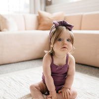 Organic Cotton Modal Singlet Bodysuit - Elderberry Childrens Bodysuit from Jamie Kay USA