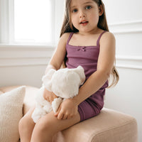 Organic Cotton Modal Singlet - Elderberry Childrens Singlet from Jamie Kay USA