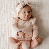 Organic Cotton Long Sleeve Ana Bodysuit - Irina Shell Childrens Bodysuit from Jamie Kay USA