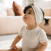 Organic Cotton Modal Lilian Headband - Beech Childrens Headband from Jamie Kay USA
