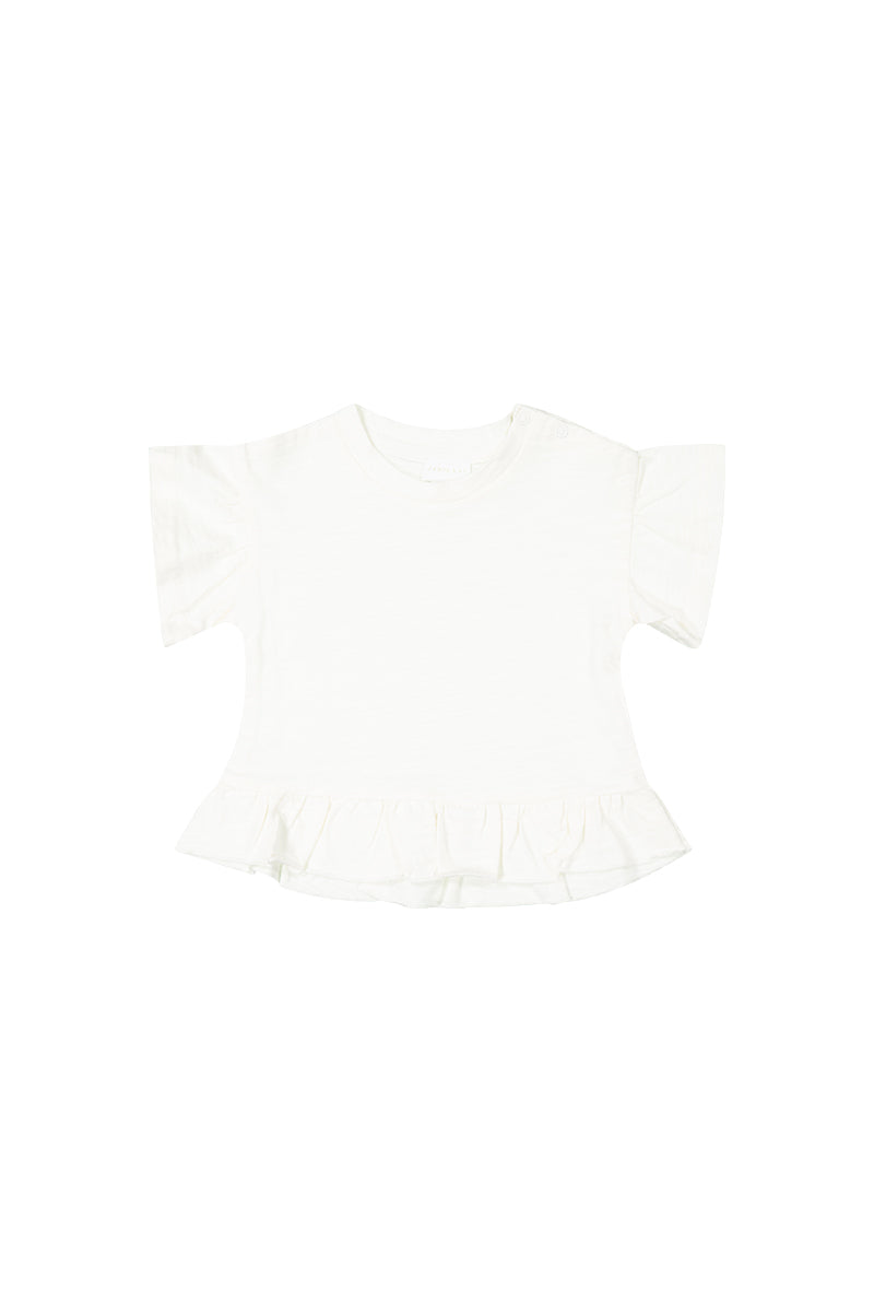 Jamie Kay Pima Cotton Courtney Ruffle Top Cloud – Cricket + Ruby