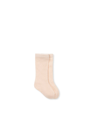 Lillian Knee High Sock - Boto Pink Childrens Sock from Jamie Kay USA