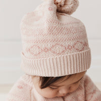 Millie Hat - Millie Fairisle Whisper Pink Childrens Hat from Jamie Kay USA