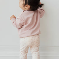 Organic Cotton Aubrey Sweatshirt - Shell Pink Childrens Sweatshirt from Jamie Kay USA