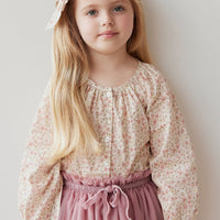 Organic Cotton Heather Blouse - Fifi Floral Childrens Top from Jamie Kay USA