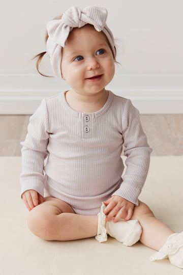 Organic Cotton Modal Long Sleeve Bodysuit - Luna Childrens Bodysuit from Jamie Kay USA