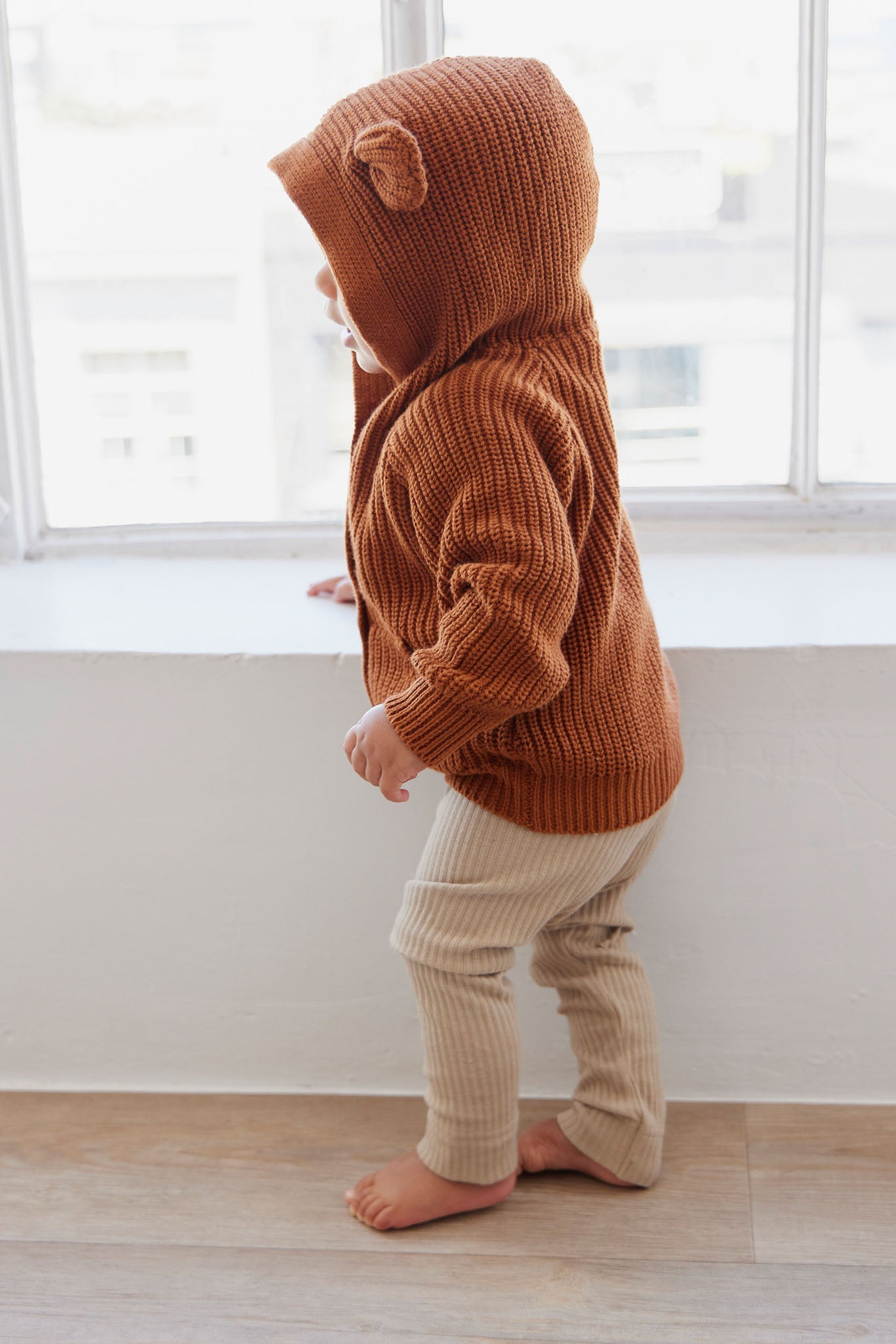 Fuzzy Fleece Hooded Jumpsuit - Teddy Bear - Active Baby Canadian