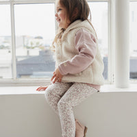 Organic Cotton Legging - Posy Floral Childrens Legging from Jamie Kay USA
