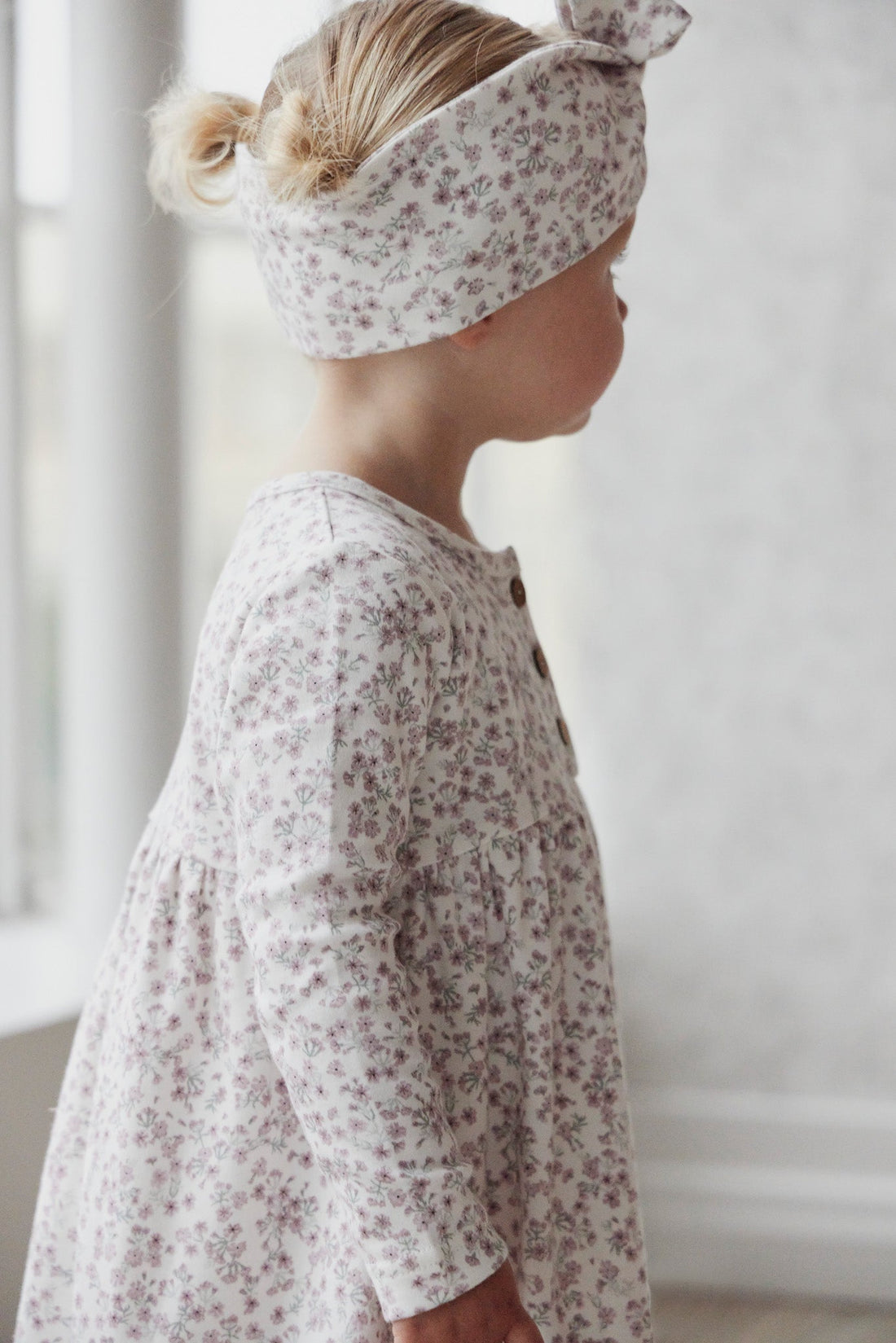 Organic Cotton Bridget Dress - Posy Floral Childrens Dress from Jamie Kay USA