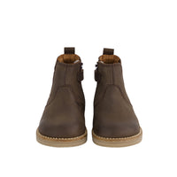 Leather Boot with Elastic Side - Espresso Childrens Footwear from Jamie Kay USA
