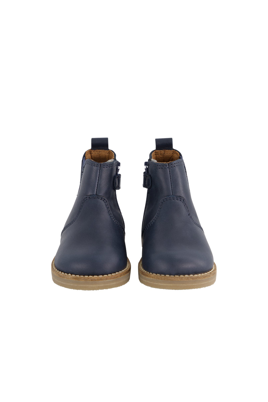Leather Boot with Elastic Side - Navy Childrens Footwear from Jamie Kay USA