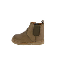 Leather Boot with Elastic Side - Olive Childrens Footwear from Jamie Kay USA