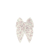 Organic Cotton Bow - Posy Floral Childrens Hair Bow from Jamie Kay USA