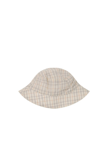 Organic Cotton Bucket Hat - Billy Check Childrens Hat from Jamie Kay USA