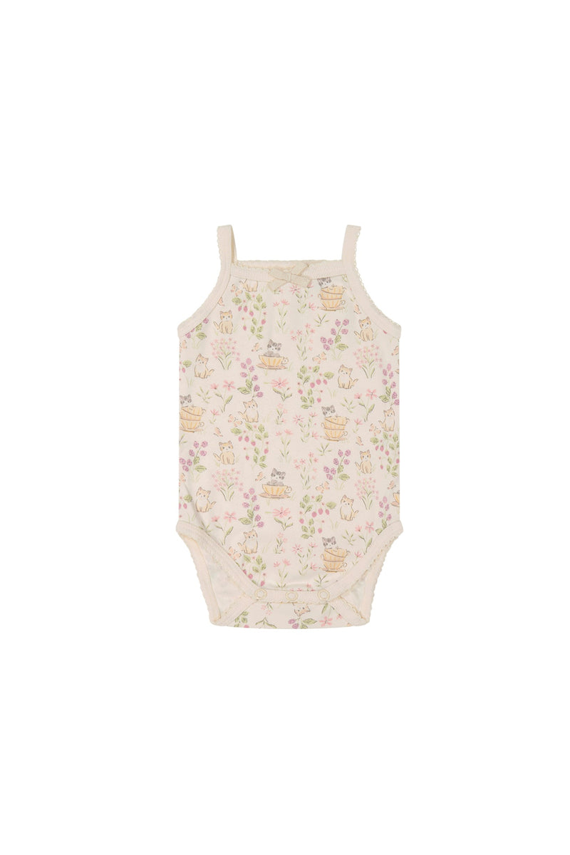 Organic Cotton Bridget Singlet Bodysuit - Moons Garden – Jamie Kay USA