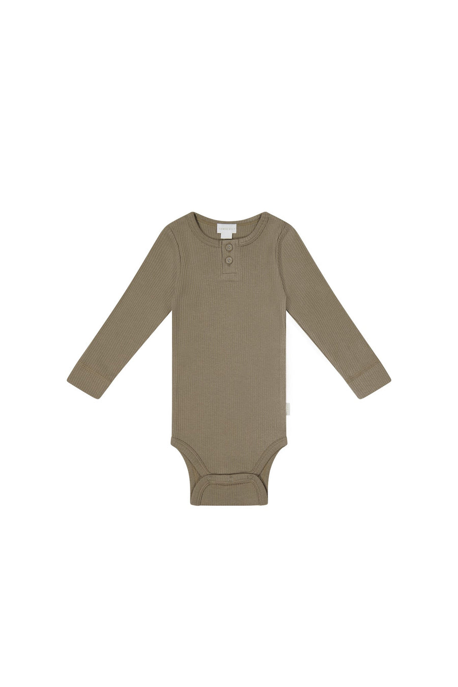 Organic Cotton Modal Long Sleeve Bodysuit - Sepia Childrens Bodysuit from Jamie Kay USA