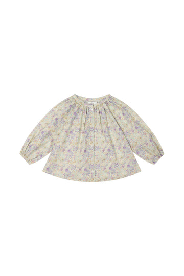 Organic Cotton Heather Blouse - Mayflower Childrens Top from Jamie Kay USA