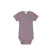 Organic Cotton Modal Darcy Rib Tee Bodysuit - Daisy Childrens Bodysuit from Jamie Kay USA